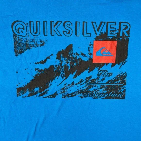 QUIKSILVER Blue Short Sleeved Printed T-Shirt For Mens Size S - Picture 5 of 5